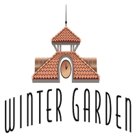 Logo for Winter Garden. The logo states, ' Winter Garden' and has the top of a government building sitting on top of the text.