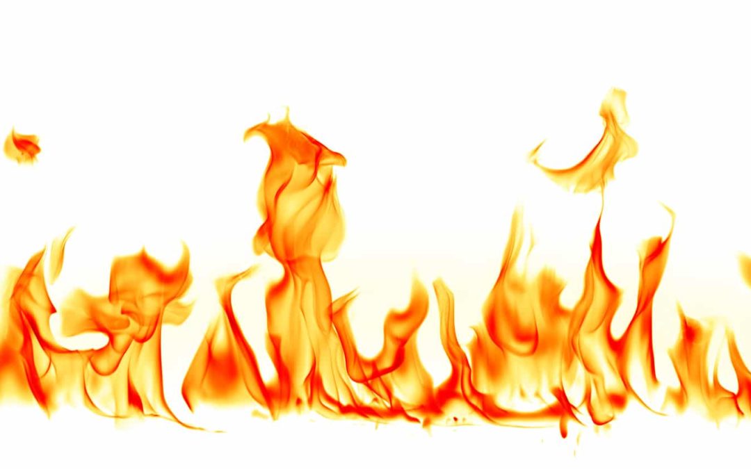 Fire with white background
