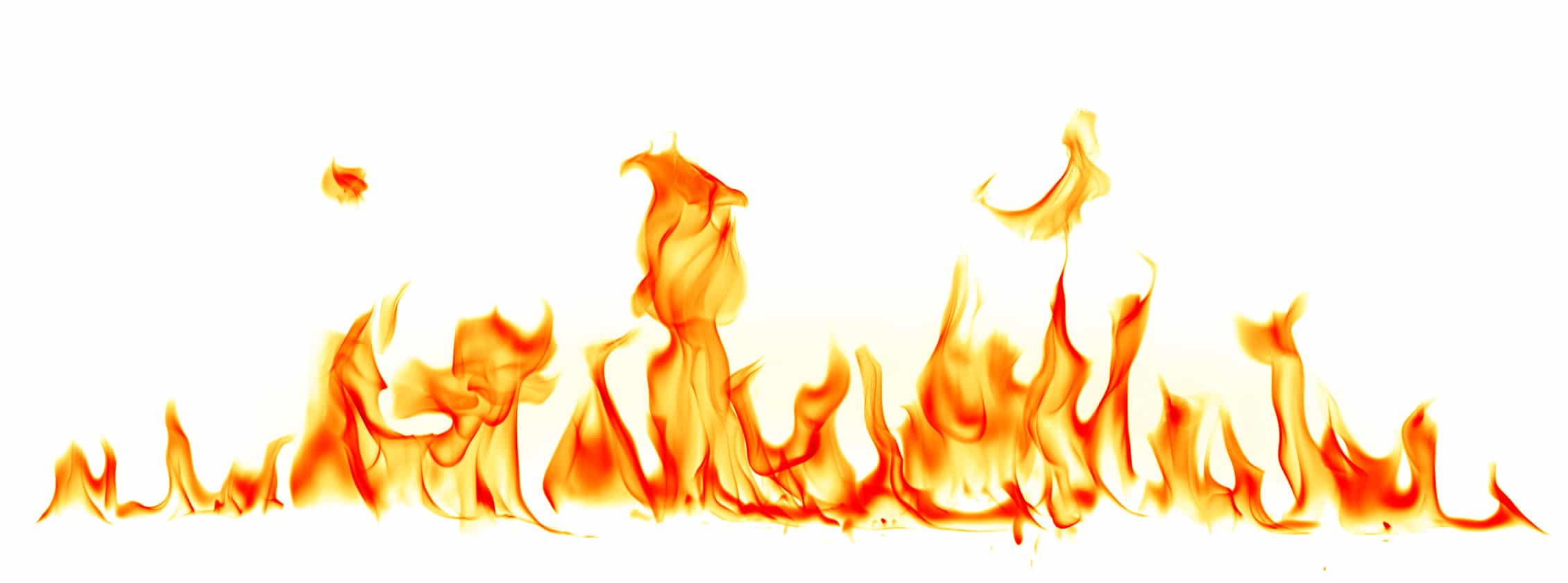 Fire with white background