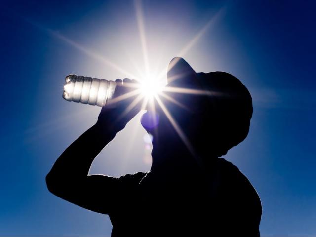 Man drinking water